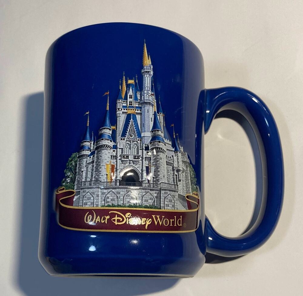 Walt Disney World Magic Kingdom Cinderella's Castle Blue 3D Ceramic Mug